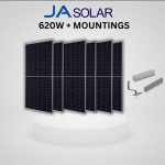 8x JA SOLAR 620W PANELS+MOUNTINGS